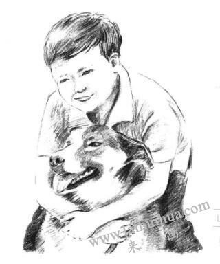 陽光男孩素描畫法步驟09