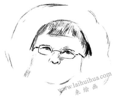 游泳的小女孩素描畫(huà)法步驟02