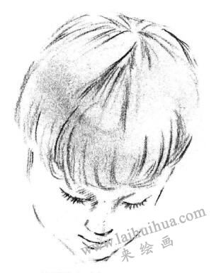 畫(huà)畫(huà)的男孩素描畫(huà)法步驟02