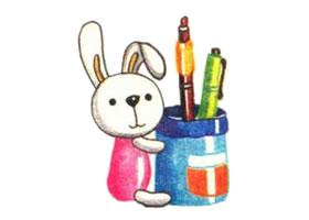 筆筒色鉛筆簡(jiǎn)筆畫