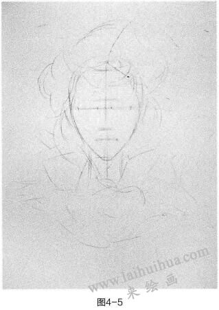 時尚頭像素描的步驟01