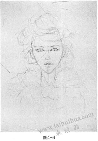 時尚頭像素描的步驟02