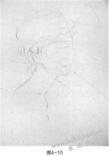 時尚頭像素描的步驟01