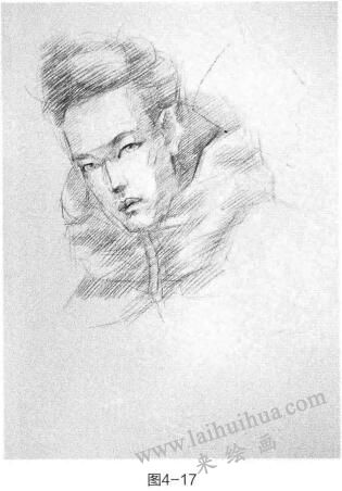 時(shí)尚頭像素描的步驟03