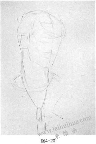 時尚頭像素描的步驟01