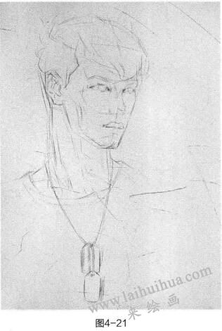 時尚頭像素描的步驟02