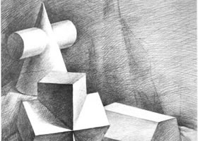 組合幾何體素描實(shí)訓(xùn)案例二