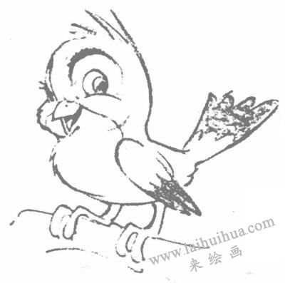 卡通鳥的幾何造型圖例步驟03