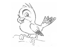 卡通鳥(niǎo)的幾何造型圖例