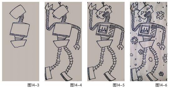 機(jī)器人兒童繪畫步驟03,04,05，06