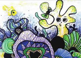 夢(mèng)幻珊瑚海兒童繪畫步驟
