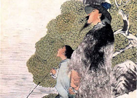 人物故事屏：五月披裘圖、小紅低唱圖