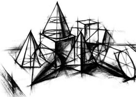 六面體結構素描的結構分析刻畫