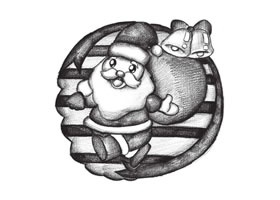 圣誕老人的創(chuàng)意素描畫(huà)法