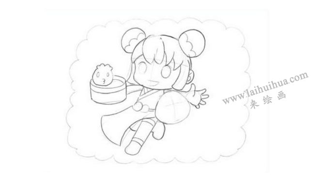 中華小吃（美食）創(chuàng)意素描畫(huà)法步驟01