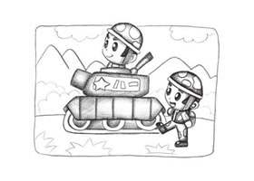 玩具士兵創(chuàng)意素描畫(huà)法