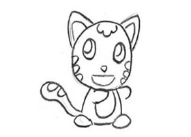 小貓創(chuàng)意素描畫法