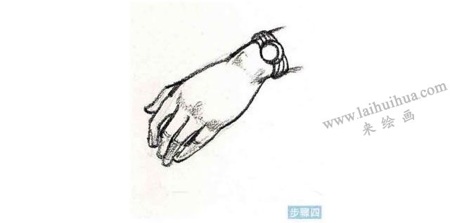 人物手部速寫刻畫步驟04