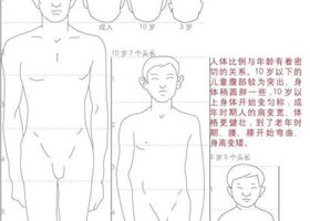 人物速寫中的比例標準