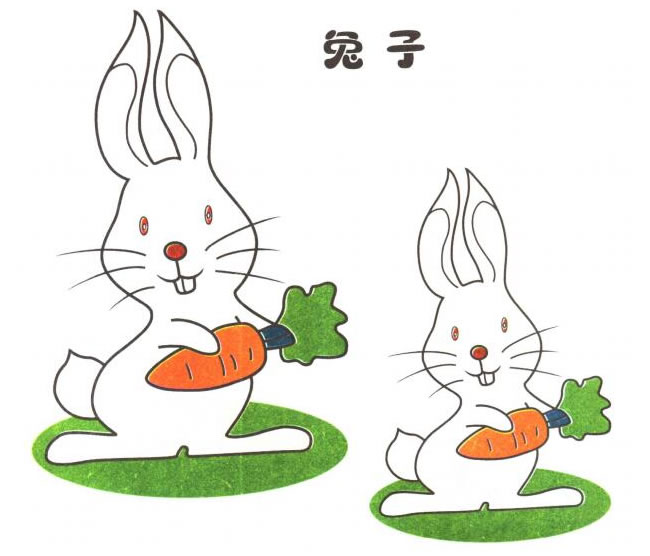 兔子卡通畫(huà)法