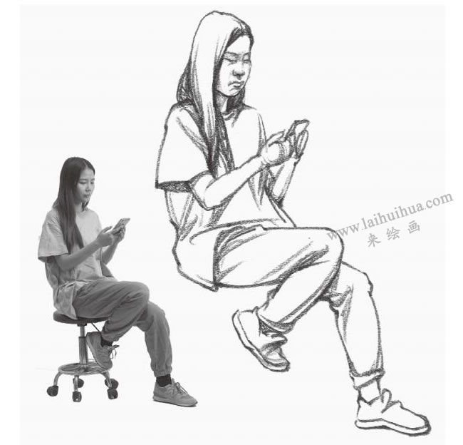 人物速寫線稿的訓(xùn)練方法圖例