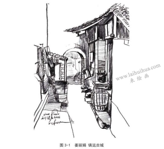 鎮(zhèn)遠(yuǎn)古城黑白風(fēng)景速寫(xiě)