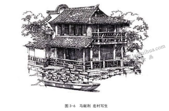 馬獻(xiàn)利  宏村風(fēng)景速寫(xiě)寫(xiě)生