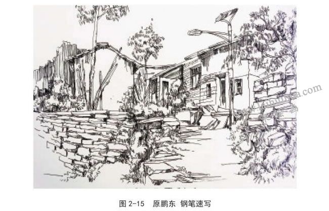 風景速寫對角線構圖