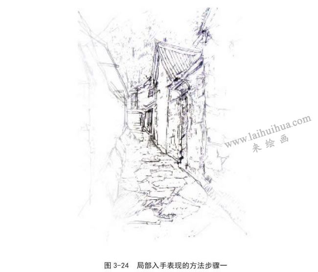 黑白風景速寫從局部入手表現的方法步驟01