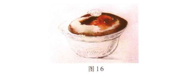沙鍋水彩畫(huà)的寫(xiě)生步驟02
