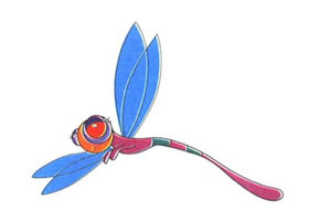 蜻蜓兒童卡通畫
