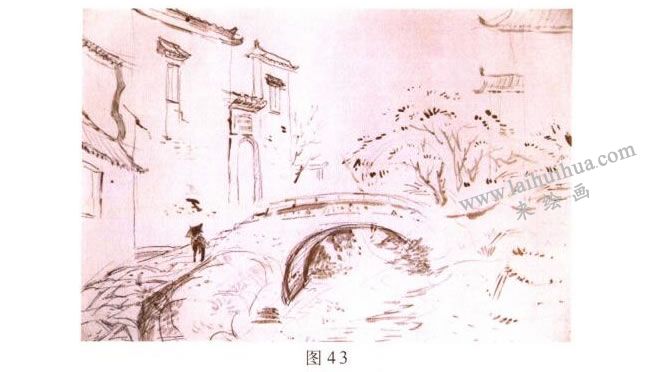 《小橋?流水?人家》風(fēng)景水彩畫的寫生步驟01