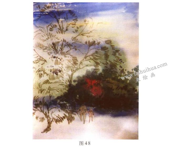 《歸途》風(fēng)景水彩畫的寫生步驟02