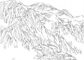 山石的速寫畫法解析