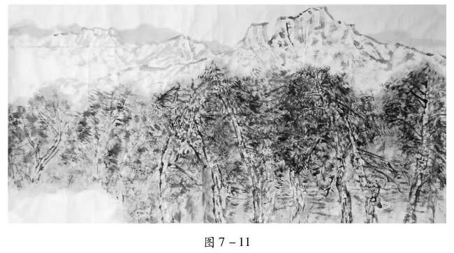 松樹(shù)速寫畫法解析