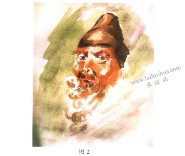 人物頭像水彩畫(huà)寫(xiě)生步驟02