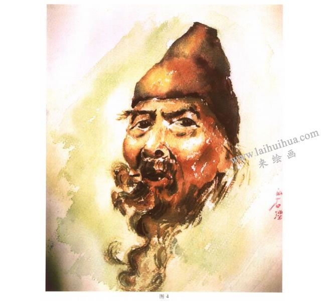 人物頭像水彩畫(huà)寫(xiě)生步驟04