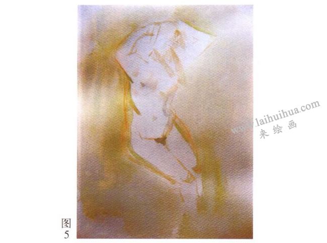 人體水彩畫寫生步驟01
