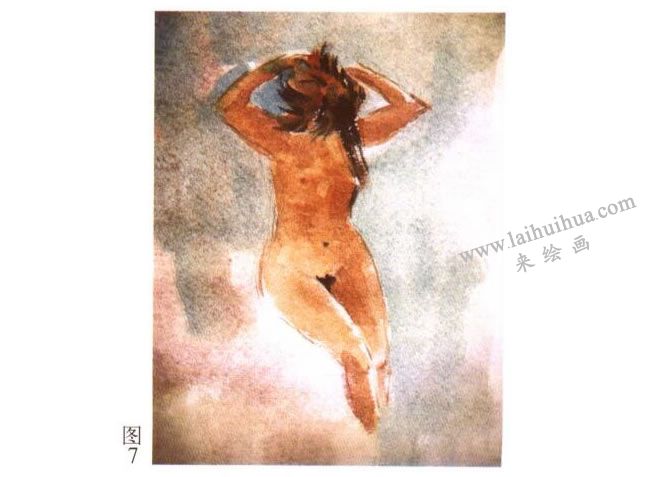 人體水彩畫寫生步驟03