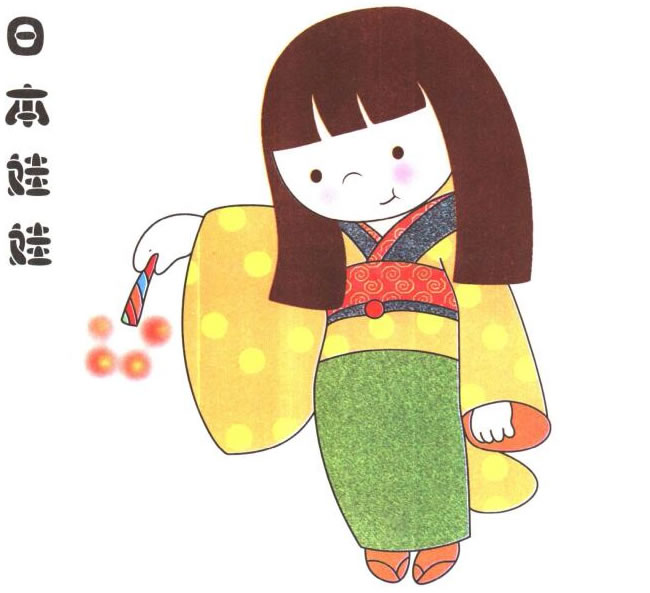 日本娃娃兒童卡通畫