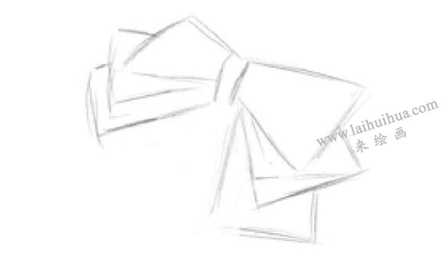 蝴蝶結(jié)素描畫法步驟01
