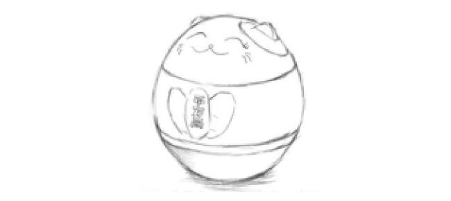 儲(chǔ)蓄罐素描畫(huà)法步驟03