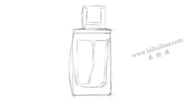 香水瓶素描畫法步驟02