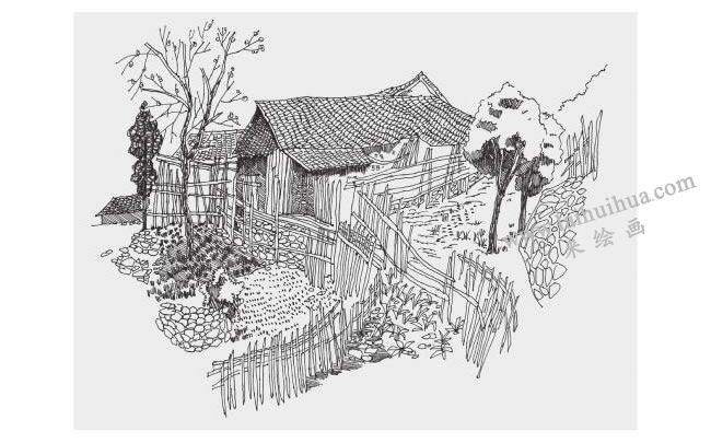 農(nóng)家小院風(fēng)景速寫(xiě)