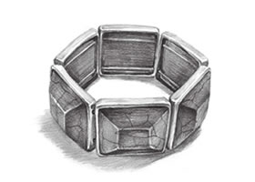手鐲的素描畫(huà)法步驟