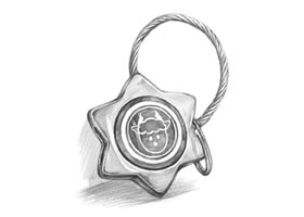 星座鑰匙扣素描畫法步驟
