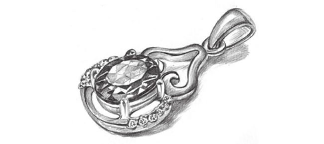 吊墜素描畫(huà)