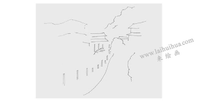 苗寨風(fēng)景速寫(xiě)畫(huà)法步驟01