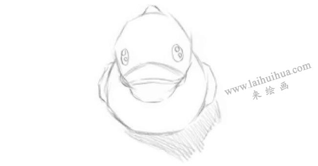 小黃鴨素描畫法步驟02