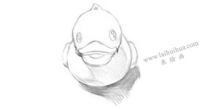 小黃鴨素描畫法步驟03